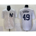 New York Yankees #49 Ron Guidry White BFRAILEY Cool Base Stitched Jersey