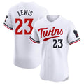 Minnesota Twins #23 Royce Lewis Player White BFRAILEYHome Limited Elite Stitched Jerseys