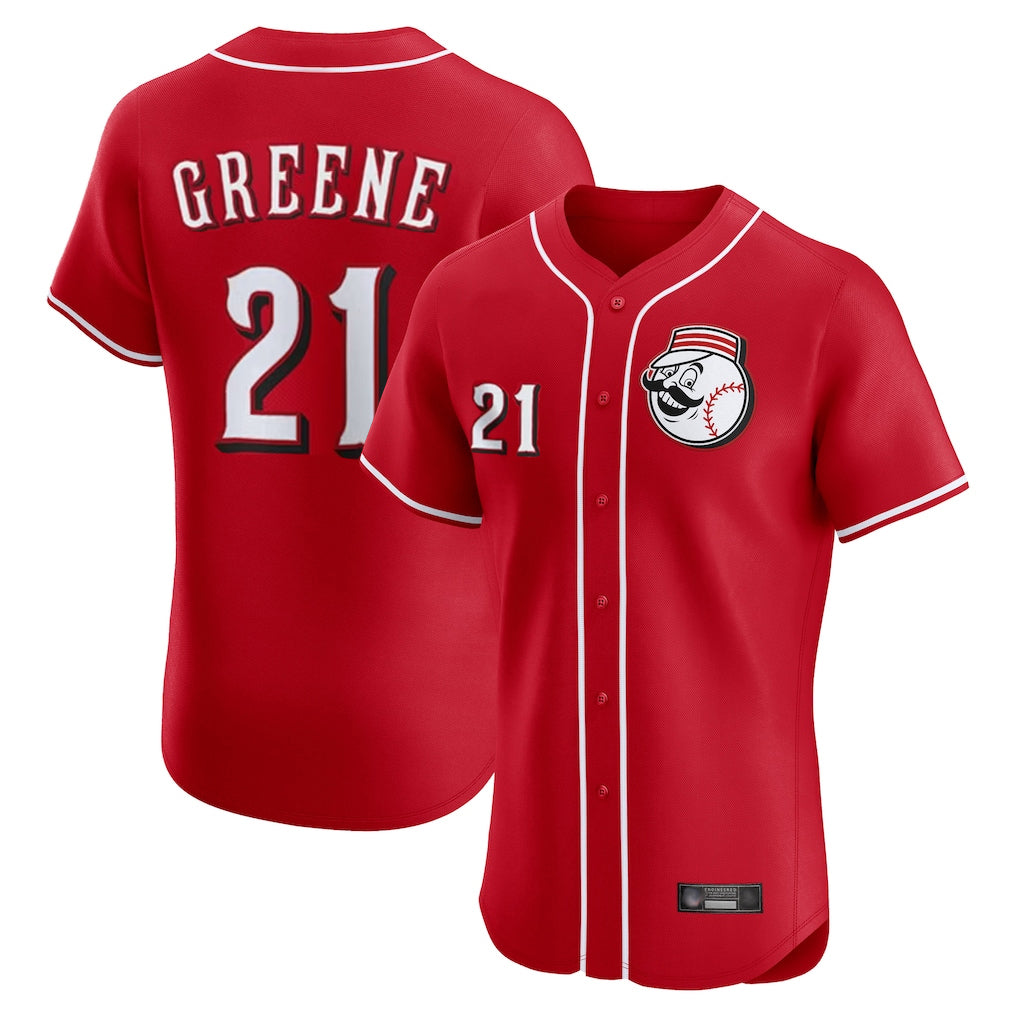 Cincinnati Reds #21 Hunter Greene Player Red BFRAILEY Limited Elite Home Game Stitched Jerseys