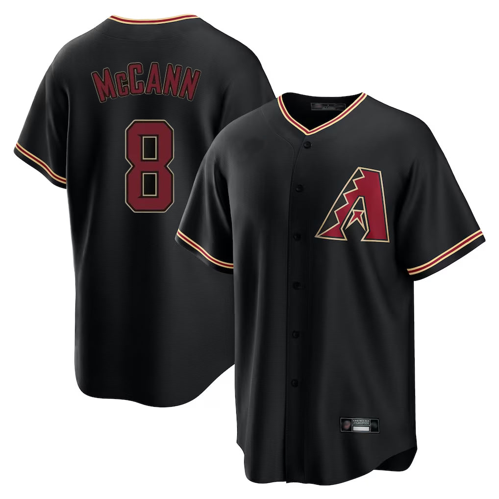 Arizona Diamondbacks #8 James McCann Player Black BFRAILEY Limited Home Stitched Jerseys