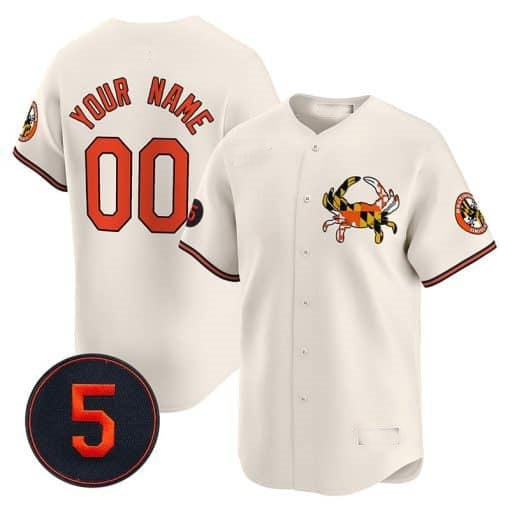 Custom Baltimore Orioles Robinson Patch Vapor Premier Limited Jersey V3 ¨C All Stitched-Cream BFRAILEY