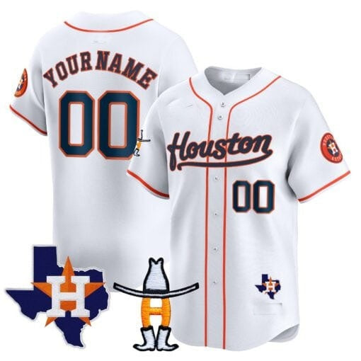 Custom Houston Astros Houston Rodeo Patch Vapor Premier Limited Jersey ¨C White 2 BFRAILEY