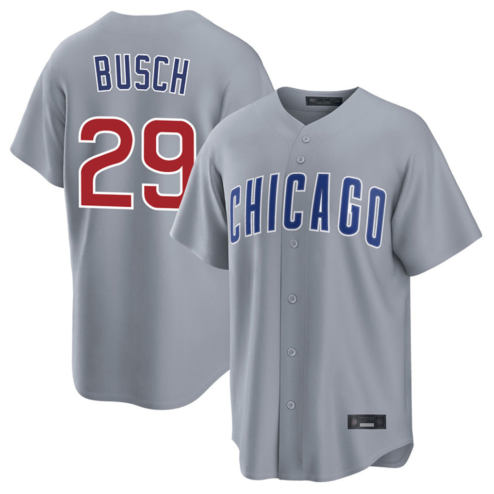 Chicago Cubs #29 Michael Busch Player Gray BFRAILEY Home Game Stitched Jerseys