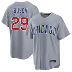 Chicago Cubs #29 Michael Busch Player Gray BFRAILEY Home Game Stitched Jerseys