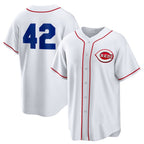 Cincinnati Reds #42 Jackie Robinson White BFRAILEY Home 2025 Day Replica Jersey