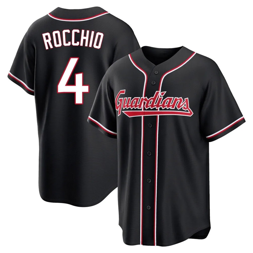 Cleveland Guardians #4 Brayan Rocchio Player Black BFRAILEY Fashion Out Home Game Stitched Jerseys