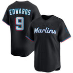 Miami Marlins #9 Xavier Edwards Black BFRAILEY 2024 Alternate Limited Stitched Jersey