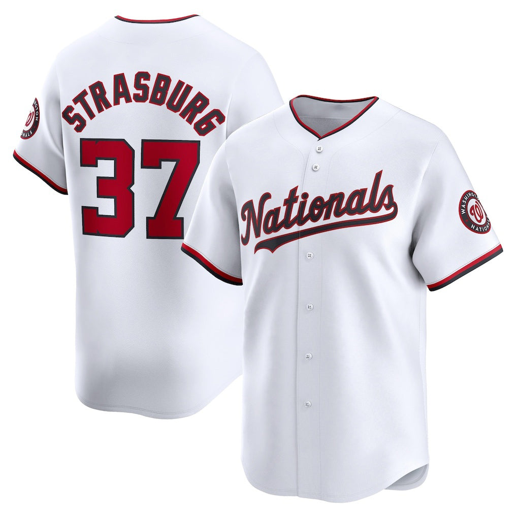 Washington Nationals #37 Stephen Strasburg White BFRAILEY Home Limited Player Jersey