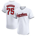 Cleveland Guardians #75 Connor Brogdon Player White BFRAILEY Limited Elite Home Stitched Jerseys