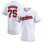 Cleveland Guardians #75 Connor Brogdon Player White BFRAILEY Limited Elite Home Stitched Jerseys