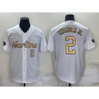 Miami Marlins #2 Jazz Chisholm Jr Number White BFRAILEY 2022 All Star Stitched Cool Base Jersey