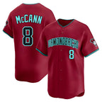 Arizona Diamondbacks #8 James McCann Player Red BFRAILEY Limited Home Game Stitched Jerseys