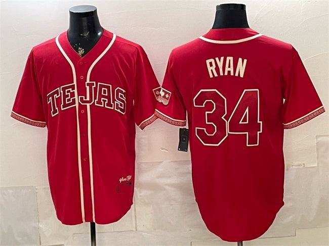 Texas Rangers #34 Nolan Ryan Red BFRAILEY 2026 City Connect Stadium Stitched Jersey