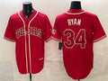 Texas Rangers #34 Nolan Ryan Red BFRAILEY 2026 City Connect Stadium Stitched Jersey