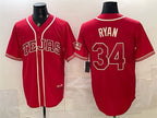 Texas Rangers #34 Nolan Ryan Red BFRAILEY 2026 City Connect Stadium Stitched Jersey