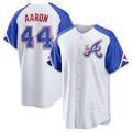 Atlanta Braves #44 Hank Aaron White BFRAILEY 2023 City Connect Cool Base Stitched Jersey