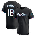 Miami Marlins #18 Griffin Conine Player Black BFRAILEY Vapor Home Limited Elite Stitched Jerseys