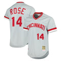 Cincinnati Reds #14 Pete Rose Player Gray BFRAILEY Mitchell & Ness Throwback Cooperstown Mesh T-shirt Game Stitched Jerseys