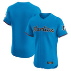 Miami Marlins Blank Player Blue BFRAILEY Home Limited Elite Stitched Jerseys
