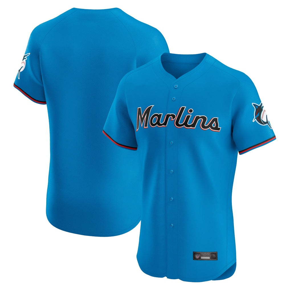 Miami Marlins Blank Player Blue BFRAILEY Home Limited Elite Stitched Jerseys