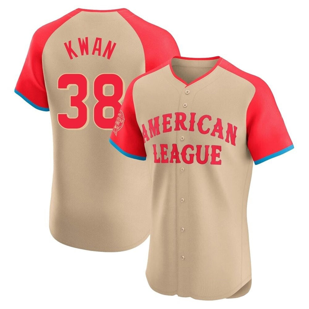 Cleveland Guardians #38 Steven Kwan Player Cream BFRAILEY American League All-Star Limited Elite Home Stitched Jerseys