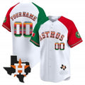Custom Houston Astros Mexico Texas White BFRAILEY Patch Vapor Premier Limited Jersey ¨C Alternate