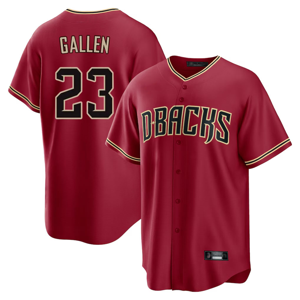 Arizona Diamondbacks #23 Zac Gallen Player Red BFRAILEY Home Game Stitched Jerseys