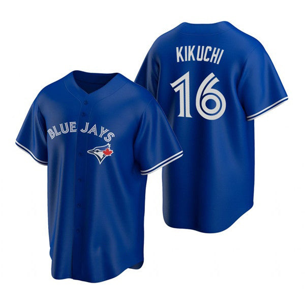 Toronto Blue Jays #16 Yusei Kikuchi Royal BFRAILEY Cool Base Stitched Jersey