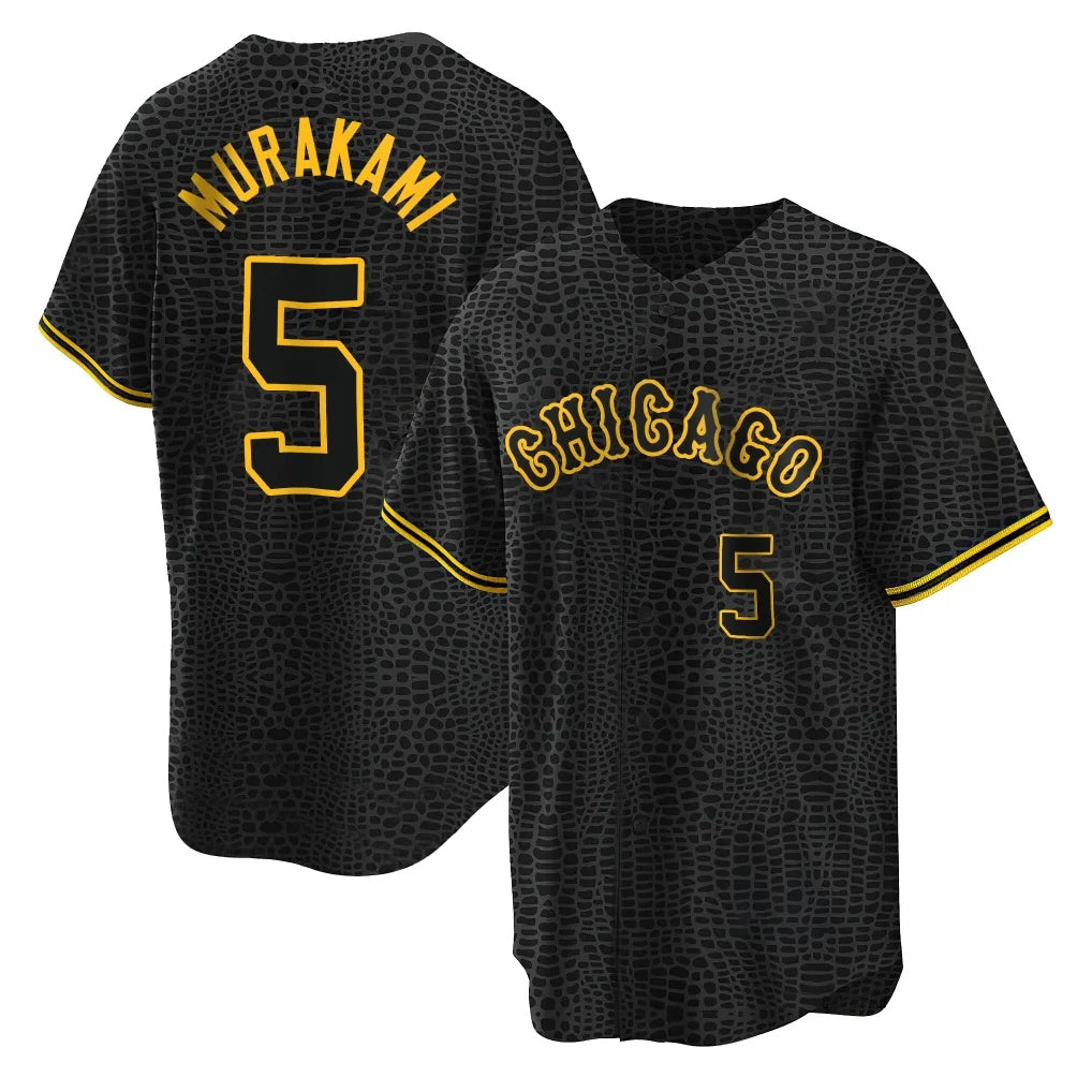 Chicago White Sox #5 Munetaka Murakami Player Black BFRAILEY Snake Skin City Home Game Stitched Jerseys