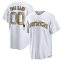 Custom Milwaukee Brewers Active Player White BFRAILEY 2022 All-Star Cool Base Stitched Jersey