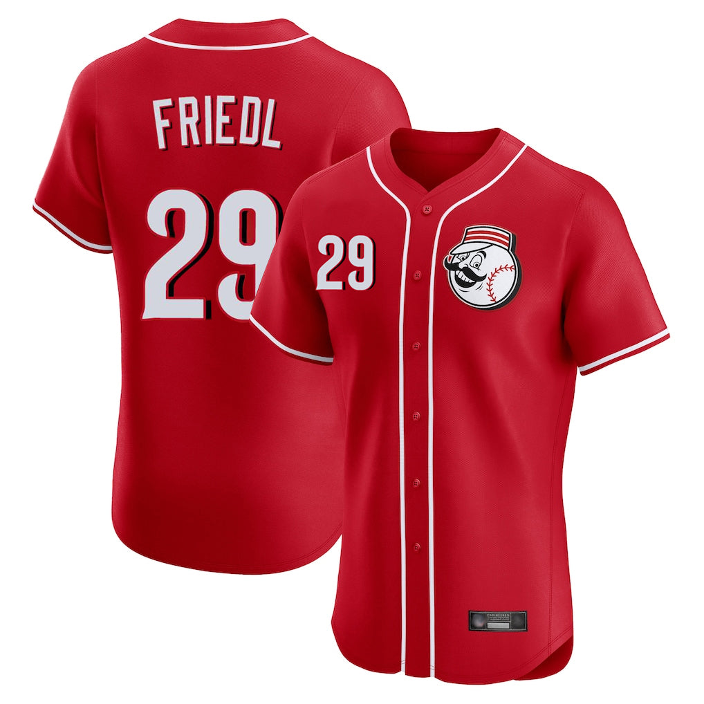 Cincinnati Reds #29 TJ Friedl Player Red BFRAILEY Limited Elite Home Game Stitched Jerseys