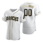 Custom Arizona Diamondbacks White BFRAILEY Stitched Flex Base Golden Edition Jersey