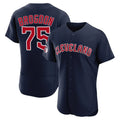 Cleveland Guardians #75 Connor Brogdon Player Navy BFRAILEY Limited Elite Home Stitched Jerseys