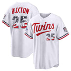 Minnesota Twins #25 Byron Buxton 2026 All-Star Edition Stars & Stripes White BFRAILEYStadium Jersey
