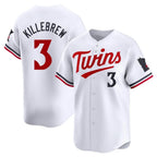 Minnesota Twins #3 Harmon Killebrew Player White BFRAILEYHome Limited Stitched Jerseys