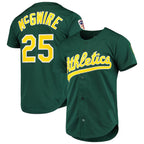 Oakland Athletics #25 Mark McGwire Mitchell & Ness Green BFRAILEY 1997 Cooperstown Collection Authentic Jersey
