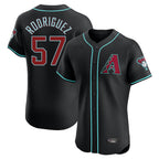 Arizona Diamondbacks #57 Eduardo Rodriguez Player Black BFRAILEY Limited Elite Home Game Stitched Jerseys