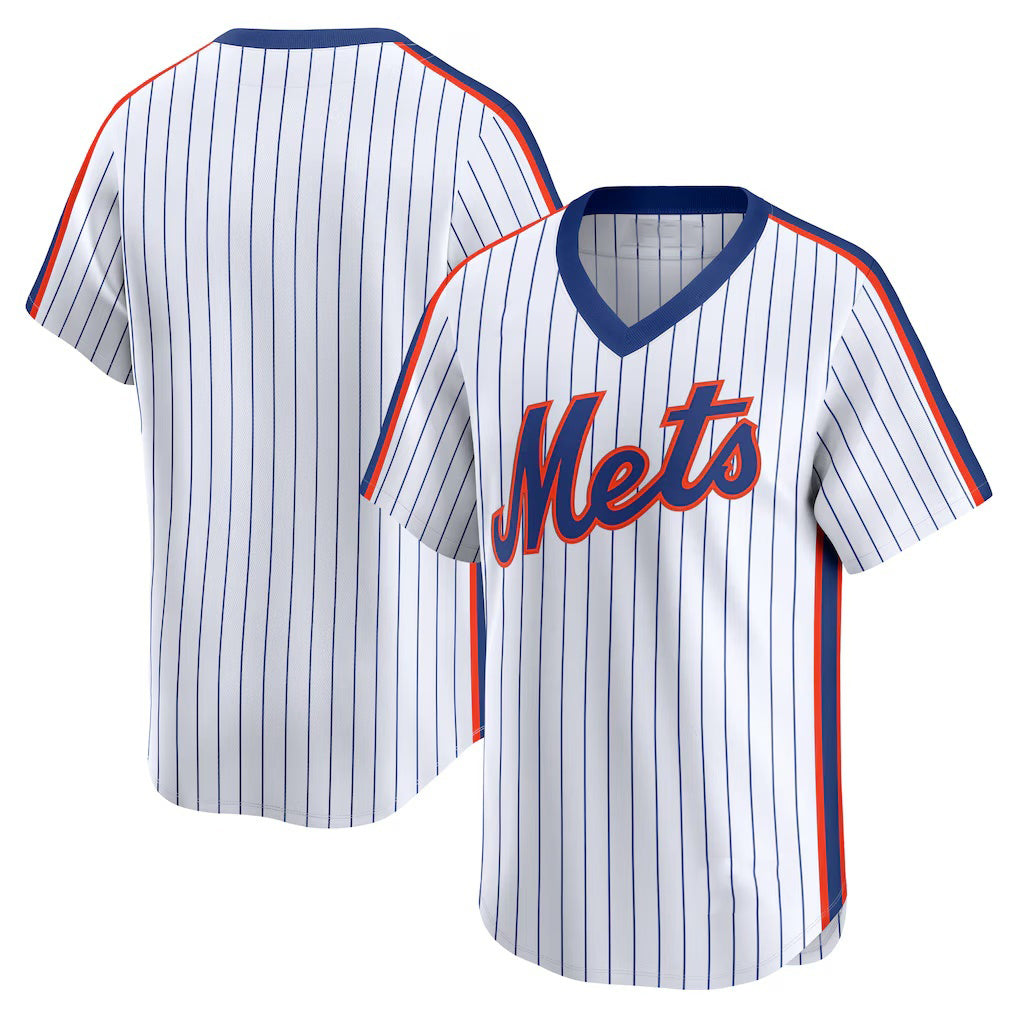 New York Mets White BFRAILEY Throwback Cooperstown Collection Limited Jersey