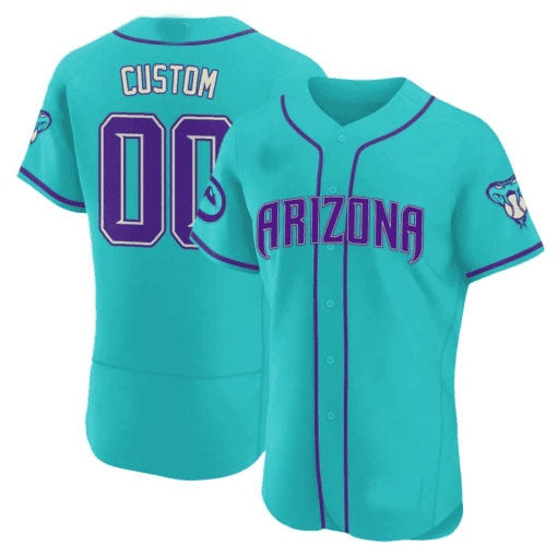 Custom Arizona Diamondbacks 2024 Teal Purple Jersey ¨C Teal BFRAILEY