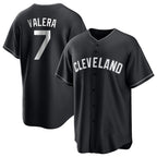 Cleveland Guardians #7 George Valera Player Black BFRAILEY Home Game Stitched Jerseys