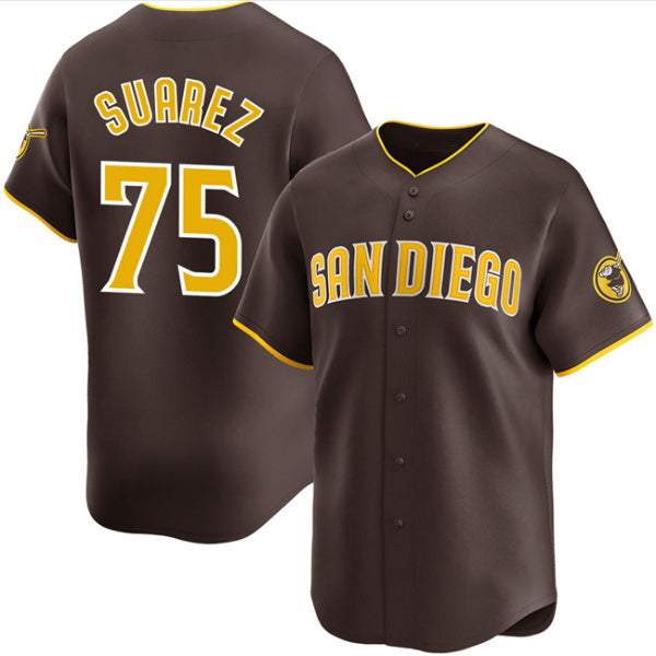 San Diego Padres #75 Robert Suarez Brown BFRAILEY 2024 Away Limited Stitched Jersey
