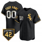 Custom Chicago White Sox 2024 Jackie Robinson Patch Vapor Premier Limited Jersey ¨C All Stitched-Black BFRAILEY