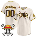 Custom San Diego Padres x One Piece Cream BFRAILEY Vapor Premier Limited Jersey - Stitched