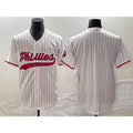 Philadelphia Phillies Blank White BFRAILEY Pinstripe Cool Base Stitched Jersey