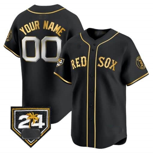 Custom Boston Red Sox 2024 Spring Training Patch Vapor Premier Limited Jersey ¨C All Stitched-Black BFRAILEY