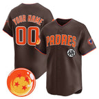Custom San Diego Padres x Dragon Ball Brown BFRAILEY Vapor Premier Limited Jersey - All Stitched