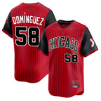 Chicago White Sox #58 Seranthony Dominguez Player Red BFRAILEY City Connect Limited Home Stitched Jerseys