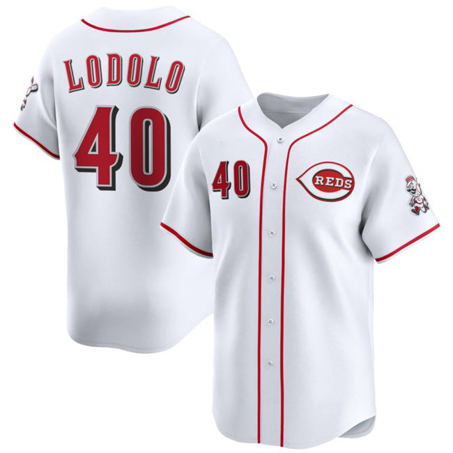 Cincinnati Reds #40 Nick Lodolo White BFRAILEY Home Limited Stitched Jersey