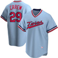 Minnesota Twins #29 Rod Carew Light Blue BFRAILEY Road Cooperstown Collection Player Jersey