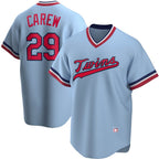Minnesota Twins #29 Rod Carew Light Blue BFRAILEY Road Cooperstown Collection Player Jersey